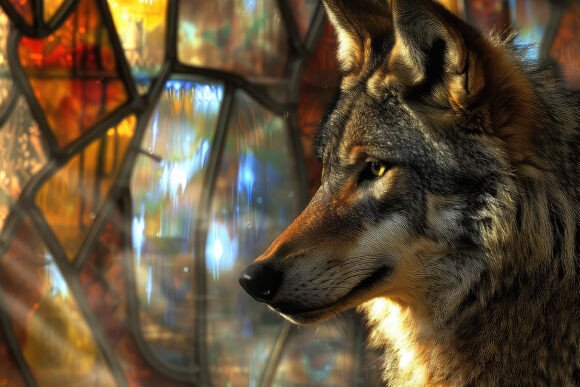 Download Red Wolf Background Wallpaper - Premium Resources