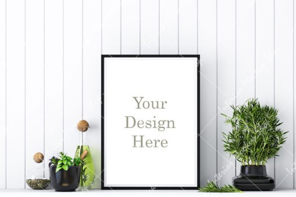 Download Mock Up Poster Frame in Kitchen Room - Poster Collection