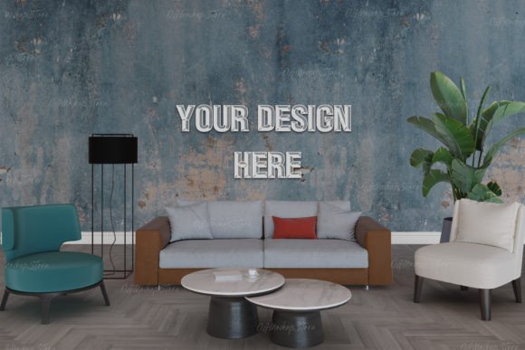 Download Interior Poster Mockup, Living Room - Poster Collection