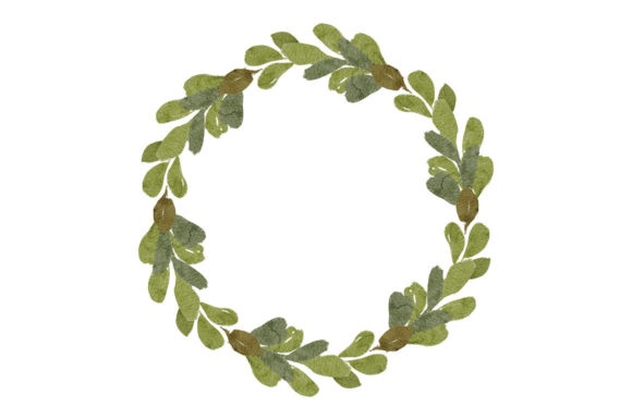 Download Leaf Foliage Circle Frame Watercolor - Leaf foliage Collection
