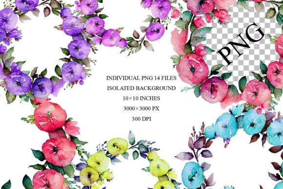 Download Watercolor Floral Wreath Clipart Png - Clipart png Collection