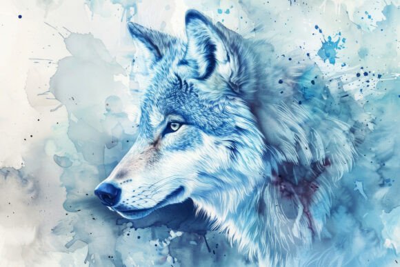 Download Watercolor Wolf Background Wallpaper - Wolf background Collection