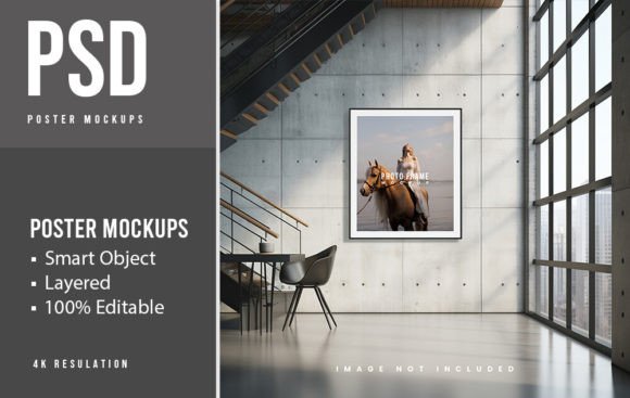 Download PSD Indoor Poster Mockup - Poster Collection