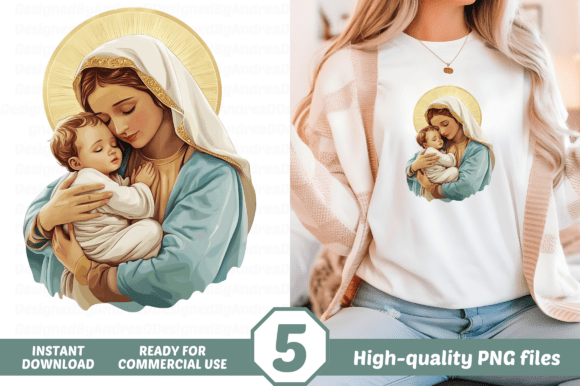Download Virgin Mary and Baby Jesus Clipart PNG - Clipart png Collection