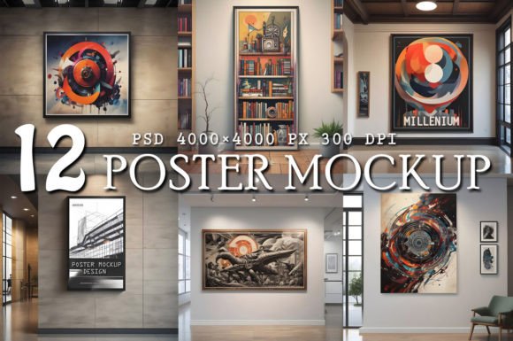Download Poster Mockup Room Bundle Vol.1 - Poster Collection