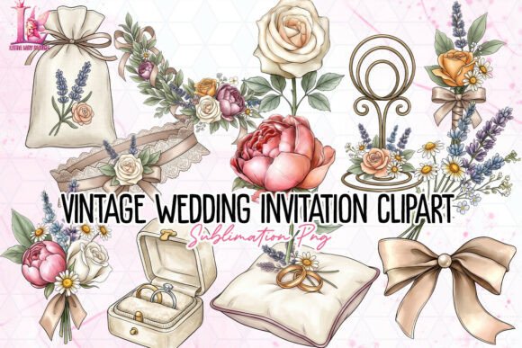 Download Vintage Wedding Invitation Clipart PNG - Clipart png Collection