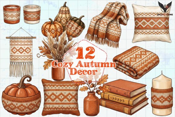 Download Cozy Autumn Decor Clipart PNG - Clipart png Collection