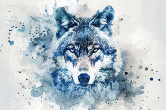 Download Watercolor Wolf Background Wallpaper - Wolf background Collection