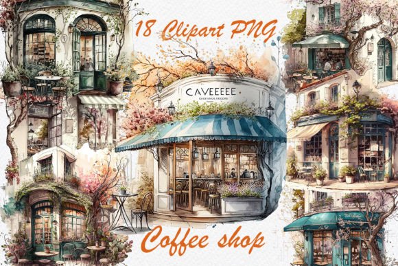 Download Spring Coffee Shop Clipart PNG - Clipart png Collection