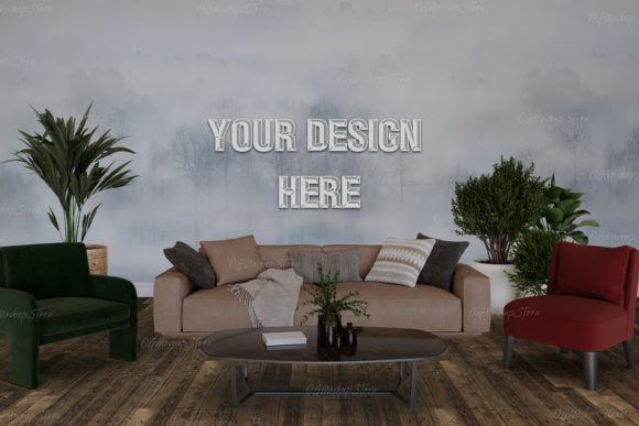 Download Living Room Interior Wall Mockup - Interior wall mockup Collection