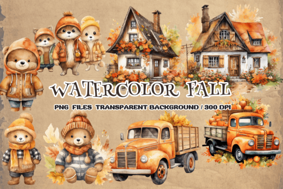 Download Autumn Watercolor Fall Clipart PNG - Clipart png Collection