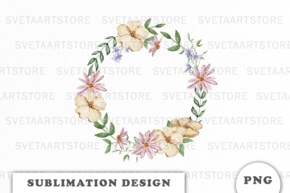 Download Watercolor Garden Floral Wreath Png - Floral wreath png Collection