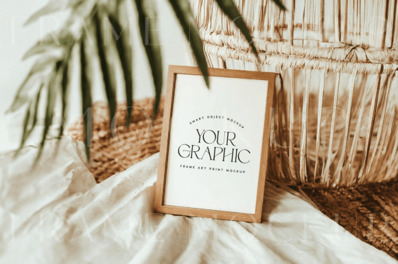Download Boho 5x7 Wood Frame Mockup Print Mock Up - Premium Bundle
