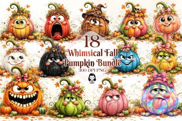 Download Whimsical Fall Pumpkin Clipart PNG - Clipart png Collection