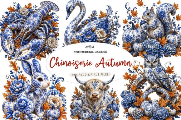 Download Chinoiserie Autumn Clipart PNG - Clipart png Collection