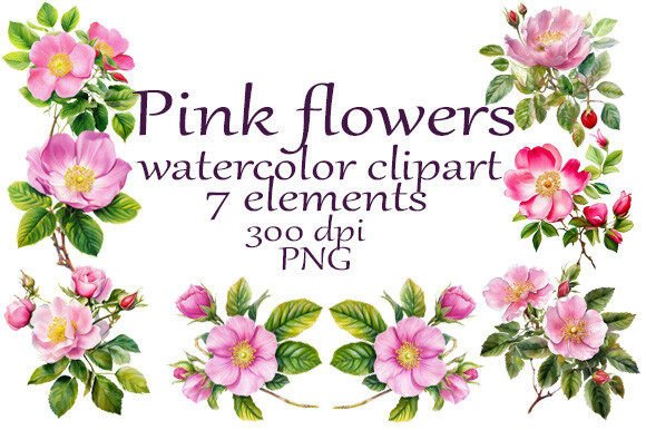 Download Roses Pink Watercolor Clipart PNG - Clipart png Collection