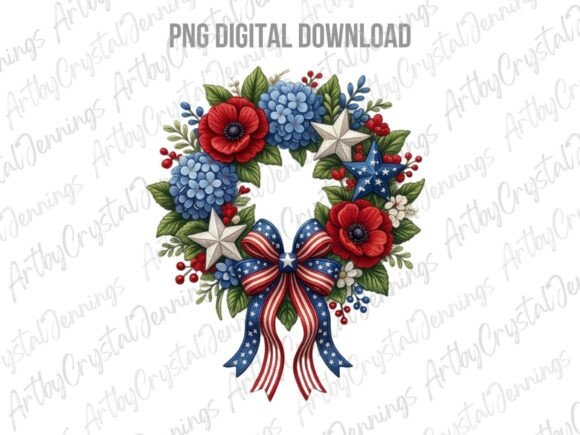 Download USA Patriotic Floral Wreath PNG Clipart - Floral wreath png Collection