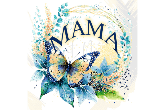 Download MAMA Butterfly Floral Wreath Png - Floral wreath png Collection