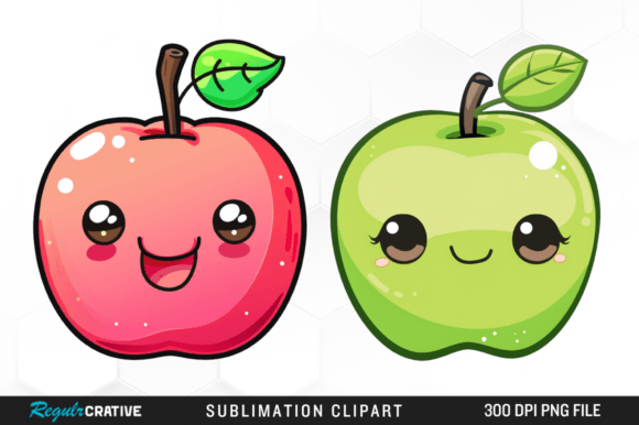 Download Watercolor Cute Apple Clipart PNG Design - Clipart png Collection