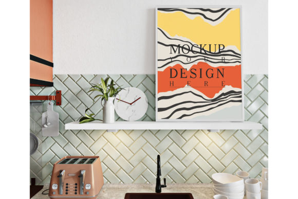 Download Poster Mockup in Kitchen Decoration - Poster Collection
