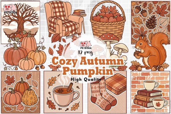 Download Cozy Autumn Pumpkin Clipart PNG - Clipart png Collection