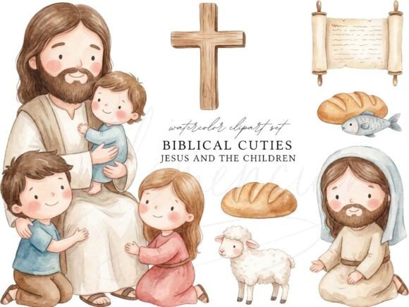 Download Jesus and the Children Clipart PNG - Clipart png Collection