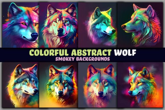 Download Abstract Smocky Wolf Background Bundle - Wolf background Collection