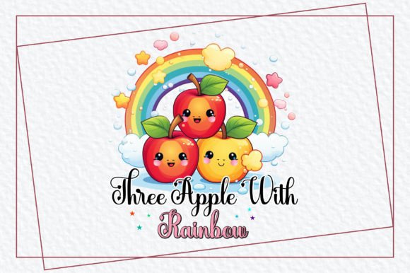 Download Cute Apple Rainbow Clipart PNG - Clipart png Collection