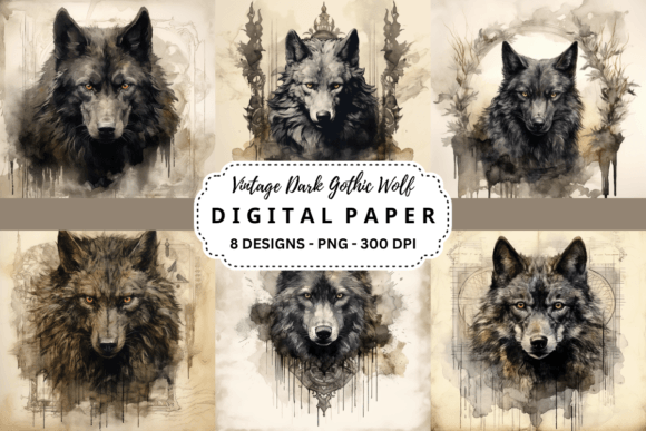 Download Vintage Dark Gothic Wolf Background - Wolf background Collection