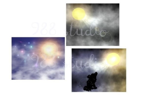 Download Moon Star Wolf Background Fantasy Png - Wolf background Collection