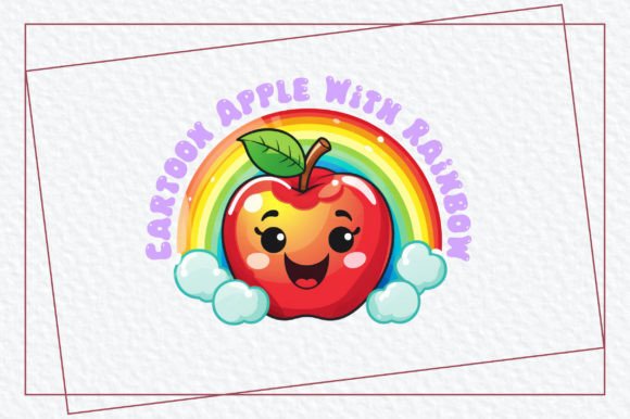 Download Cute Apple Rainbow Clipart PNG - Clipart png Collection