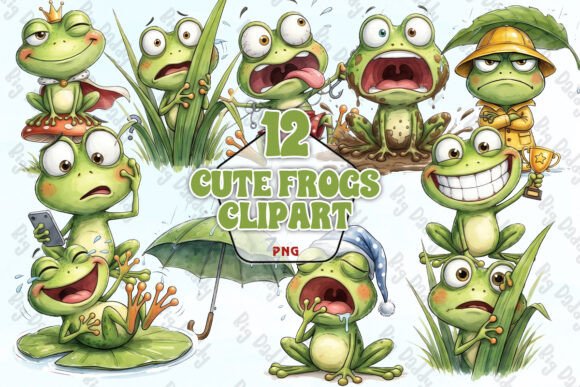 Download Cute Frogs Clipart PNG - Clipart png Collection